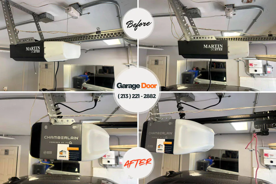 Before and after: garage door repair Tubac, AZ
